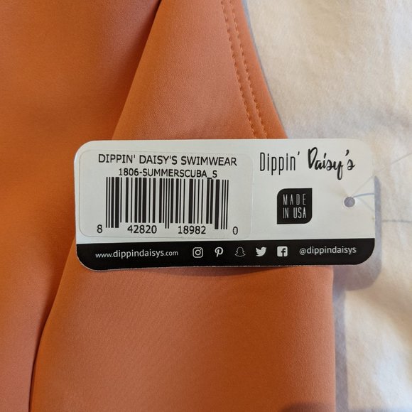 ↓↓LAST CALL - One Piece Swimsuit by Dippin’ Daisy’s – Small –Orange -  NWT - Picture 4 of 13